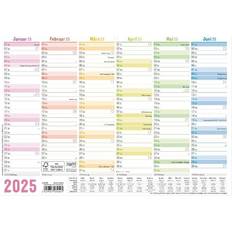 Monat Kalender Häfft Tafelkalender 2025 A4 [Rainbow]