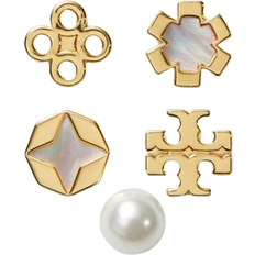 Earrings Tory Burch Kira Clover Stud Earring Set - Gold/Mother Of Pearl