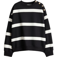 H&M Sweatshirt - Black/White Striped