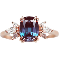 Capucinne Nicola Ring - Rose Gold/Alexandrite/Diamonds