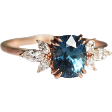 Capucinne Nicola Ring - Rose Gold/Sapphire/Diamond