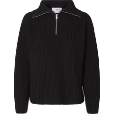 Selected Bloomie Half Zip Pullover - Black