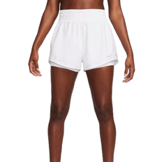 Nike Women's One Dri-FIT High Waisted 3" 2-in-1 Shorts - White