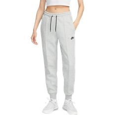 Damen - L Hosen Nike Sportswear Tech Fleece Women's Mid Rise Joggers - Dark Grey Heather/Black