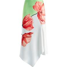 Alice + Olivia Harmony Drapey Slit Asymmetric Skirt - Dream Life Sharp Green