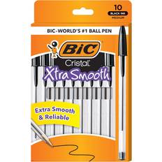 Arts & Crafts Bic Cristal Xtra Smooth Ballpoint Pen Black 1.00mm 10pcs