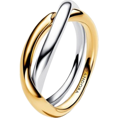 Damen - Silber Ringe Pandora Two Tone Entwined Bands Ring - Gold/Silver