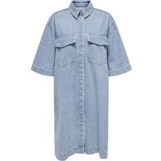 Only Sophie Oversize Denim Dress - Light Blue