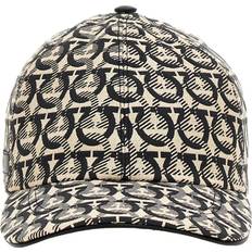 Ferragamo Men Caps Ferragamo Gancini Baseball Cap - Beige/Black