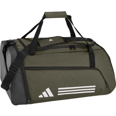 Damen Taschen Adidas Essentials 3 Stripes Duffle Bag Medium - Olive Strata/White