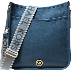 Michael Kors Luisa Large Pebbled Leather Messenger Bag - Dk Chambray