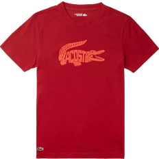 Lacoste Red T-shirts & Tank Tops Lacoste Men's Sport Ultra Dry Croc Print T-shirt - Bordeaux/Red