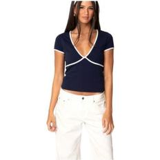 Clothing EDIKTED Alicia Contrast V-Neck Top