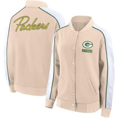 Football Jackets & Sweaters Women's Fanatics Tan Green Bay Packers Lounge Full-Snap Varsity Jacket Tan