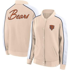 Football Jackets & Sweaters Women's Fanatics Tan Chicago Bears Lounge Full-Snap Varsity Jacket Tan