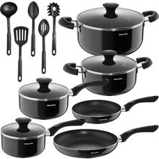 tectake Non-Stick Set med lock 15 delar