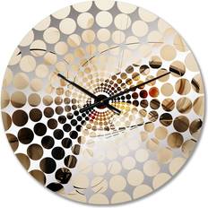 Design Art Conversations of The Earth Dynamic Shapes VII Black Wall Clock 29"