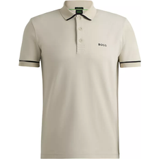 Hugo Boss Men Clothing Hugo Boss Men's Contrast Trim Slim Fit Polo Shirt - Light Beige