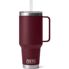 Red Travel Mugs Yeti Rambler with Straw Lid Wild Vine Red Travel Mug 42fl oz