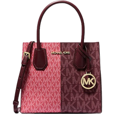 Michael Kors Mercer Medium Two Tone Logo Crossbody Bag - Oxblood Multi