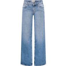 Only Juicy Low Waist Straight Fit Jeans - Blue/Light Blue Denim