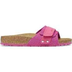 Pink - Women Slides PINK Oita Suede Leather - Modern Suede Fuchsia Tulip