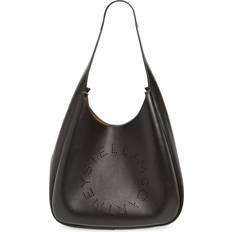 Stella McCartney Logo Slouchy Hobo Tote Bag - Pitch Black