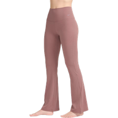 Fitness & Gym - Women Pants Nike Zenvy Women's High Waisted Flared Leggings - Smokey Mauve/Black