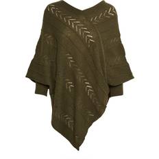 Damen - XXL Capes & Ponchos Cream CRHoliday Poncho Grün Größe ONE für Damen