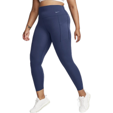 Nike Women's Universa Medium Support High Waisted 7/8 Leggings - Midnight Navy/Black