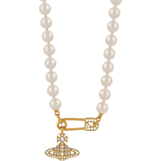 Vivienne Westwood Lucrece Necklace - Gold/Pearls/Transparent