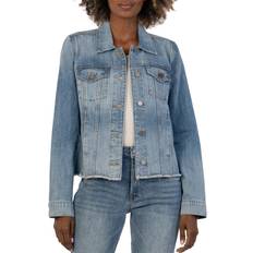 Kut from the Kloth Julia Crop Denim Jacket - Diagnosed W/Med Base Wash