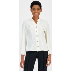 Gold - Women Blouses Anne Klein High Neck Blouse