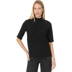 Tops Eileen Fisher Ribbed Mock-Neck Top BLACK XX-Small