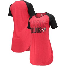 Red Nightgowns Concepts Sport Women's Red, Black Georgia Bulldogs Raglan V-Neck Nightshirt Red, Black Red/Black