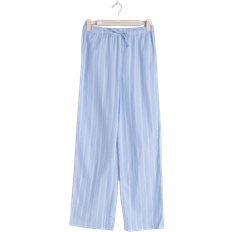 Gina Tricot Flannel Pyjamas Trousers - Blue/Stripe