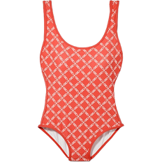 Michael Kors Empire Logo Print Swimsuit - Coral