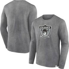 Fanatics Las Vegas Raiders Heather Charcoal Washed Primary Long Sleeve T-Shirt