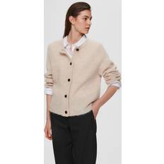 Overdeler på salg Selected Wool Blend Cardigan - Beige/Birch