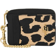 Coach Zip Card Case With Leopard Print - Novelty Print/Gold/Leopard Multi