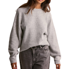 Dame - M Gensere Nelly Star Knit Sweater - Light Grey