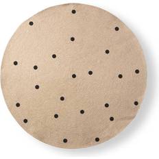 Ferm Living Jute Carpet Black Dots Small Ø100