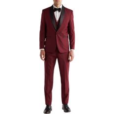 Red Suits Braveman Premium Slim Fit 3-Piece Tuxedo - Burgundy