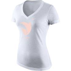 Nike Angel City FC Sol Rosa Logo White Tri-blend Mid-V Shirt Women's