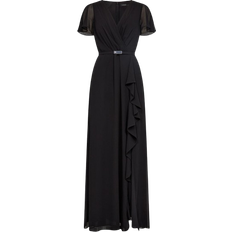 Lauren Ralph Lauren Flutter Sleeve Maxi Dress - Black