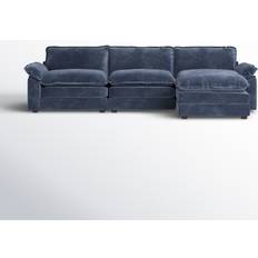 Wade Logan Avrilynn Blue Sofa 120.1" 3 Seater