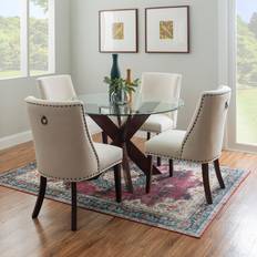 Dining Sets Lark Manor Alejoa Brown/Transparent Dining Set 48" 5