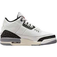 Nike Air Jordan 3 Retro GS - Summit White/Cement Grey/Black/Fire Red