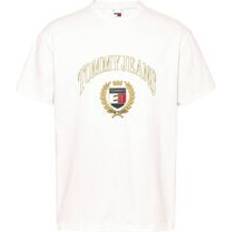 Golden - Herren T-Shirts Tommy Jeans T-Shirt mit Logo-Stickerei, Größe