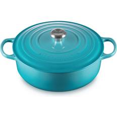 Cookware Le Creuset Caribbean Signature Cast Iron Round with lid 1.69 gal 12 "